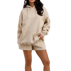 Service OEM, prix bas, sweat-shirts pour femmes, ensemble d'hiver, 100% coton, léger, logo personnalisé imprimé - Product Image 3