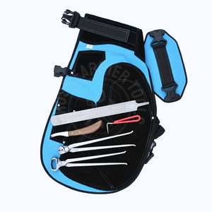 Kit de herramientas de herrador con delantal de cuero, bolsillos para pezuñas, extractor de clavos, alicates para pezuñas, lima raspadora de doble cara, cuchillo curvo para pezuñas y herramienta de recogida roja - Product Image 1