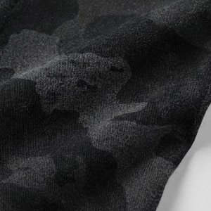 Pantalon cargo camouflage noir pour homme, taille haute, plusieurs poches, respirant, toile mi-lourde, style vêtements de travail, automne - Product Image 4