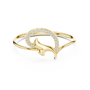 Anillo Minimalista de Oro Amarillo Sólido de 10k, 14k, 18k con Diamantes Cultivados en Laboratorio de Corte Redondo, Anillo de Boda Clásico, Regalo para Ella - Product Image 1