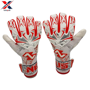 Professional High Quality Leather Outdoor Waterproof Soccer Football Goalkeeper Gloves Breathable Non-Slip Adjustable Wrist Full - Product Image 2