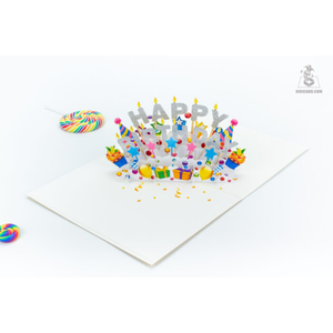 Unique <b>Handmade</b> 3D Pop Up Birthday Card Creative <b>Paper</b> Craft Greeting Card for Birthday Gift Surprise Decoration - Product Image 1