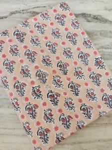 Tela de Algodón Hecha a Mano en India, Tela Estampada a Mano Sanganeri de Jaipur, Material para Confección de Vestidos - Product Image 3