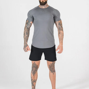 T-shirts Ringer Homme Coupe Classique Col Rond Musculation Fitness Respirant Écologique 100% Coton Séchage Rapide Adulte - Product Image 6