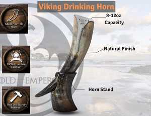 Produit artisanal viking en corne de buffle 100% écologique de qualité supérieure - Product Image 3