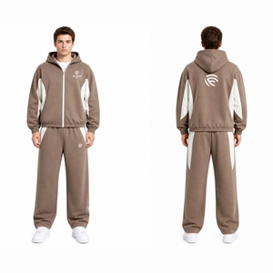 Conjunto Deportivo Premium Extra Grande para Hombre – Sudadera con Cierre y Pantalones Deportivos |   Felpa de Algodón de Alta Densidad (GSM) |   Conjunto de Ropa Urbana - Product Image 1