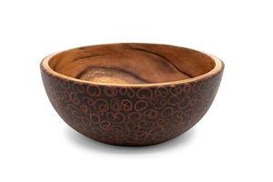 Tazón de Madera de Acacia con Incrustaciones de Canela, Hecho a Mano, Ecológico, para Servir en Bodas, 30cm, 25cm, 20cm, Apto para Alimentos, de Bali - Product Image 4