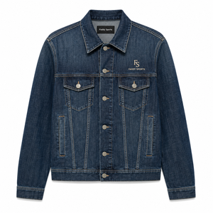 Custom Wholesale Men's Classic Vintage Blue Denim <b>Jacket</b> Casual Slim Fit Button Down Streetwear Cotton Jeans Trucker Coat - Product Image 2