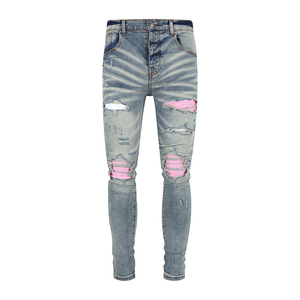 Jeans Rotos Desgastados Unisex, Corte Ajustado, Recto, Holgado, Estilo Urbano, Pantalones de Mezclilla Apilados, Lavado Vintage, Estilo Y2K, 100% Algodón - Product Image 6