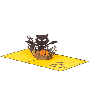 Custom Luxury 3D Pop Card <b>Black</b> <b>Cat</b> Halloween Design Theme 6-Color Printed Wholesale Handmade Greeting Card Paper Gift ODM/OEM - Product Image 4