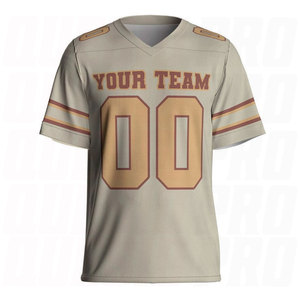 Camiseta de Fútbol Americano con Cuello en V y Manga Corta, Diseño Personalizado con Transferencia Térmica, 100% Poliéster, Tallas Grandes, Transpirable y de Secado Rápido - Product Image 1