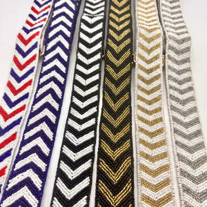 Correa de cuentas personalizada, bordado hecho a mano, bandolera ajustable, accesorio decorativo para bolso, ideal para universidades y deportes, venta al por mayor. - Product Image 1