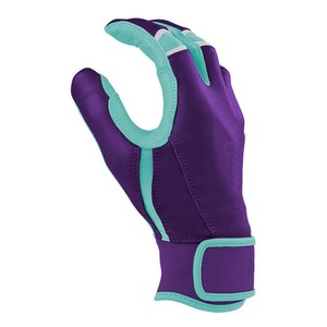 Gants de frappe rembourrés violets avec fermeture auto-agrippante pour entraînement adulte unisexe - Product Image 2