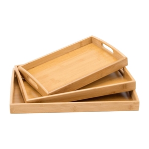 Plateau en bambou très demandé pour le service professionnel des cafés et le rangement créatif des ustensiles de cuisine – Qualité supérieure, matériau pur, meilleure offre - Product Image 3