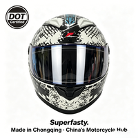 Équipement moto, casques personnalisés, casques de moto imperméables en ABS pour la course et la route, double usage, Chine