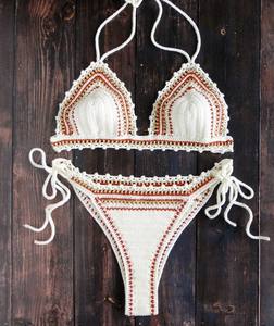 Bikini au crochet taille haute brésilien, Maillot de bain au crochet brésilien, Ensemble bikini au crochet coquin, Crochet - Product Image 1