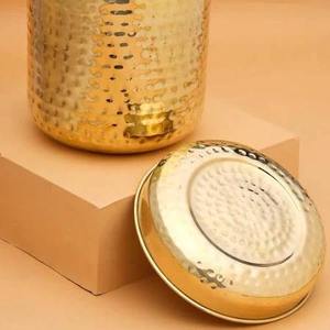 High Quality Brass Storage <b>Box</b> Handcrafted Metal Container <b>for</b> Grains Spices Container Available at Best Price - Product Image 2