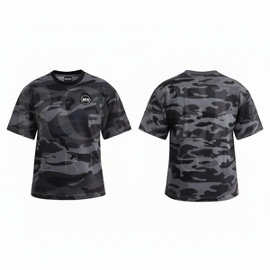 Outdoor Activities Style Men's Camouflage Print Casual T <b>Shirt</b> Short Sleeve Round Neck Cotton <b>Polyester</b> OEM ODM Custom T <b>Shirts</b> - Product Image 6