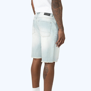Wholesale Knee Length Loose High Street Wear Shorts <b>Men</b> Denim Short Pants Male Casual Custom Denim Shorts For <b>Men</b> - Product Image 5