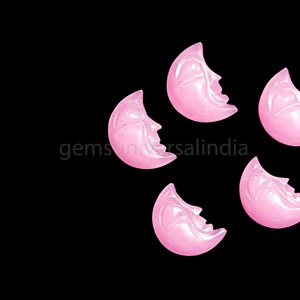 Calcedonia Rosa Natural Tallada en Forma de Luna Creciente de 18 mm, Piedra Preciosa Lisa al por Mayor para la Fabricación de Joyas, Cristal Curativo - Product Image 3
