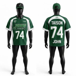 <b>Mens</b> Lacrosse Jersey Premium Polyester 160 GSM <b>Pink</b> White Sublimated Custom Team Uniform Set Quick Dry Adjustable Strap Apparel - Product Image 1