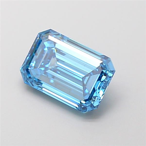 Diamant bleu émeraude de 2 carats, coupe raffinée, rare, couleur fantaisie, taille étagée, diamant non monté pour une œuvre maîtresse de haute joaillerie de luxe sur mesure - Product Image 5