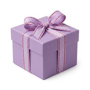 Cinta de Grosgrain de 25mm, Color Lavanda Morado con Borde Rojo, Suministro Directo de Fábrica al por Mayor, para Encuadernación de Libros, Decoración Floral de Pasteles, Estilismo de Eventos - Product Image 1