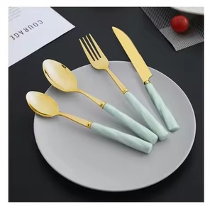 Premium Brass Cutlery Set Luxury Dining Utensil <b>Gold</b> Finish Flatware Set For Elegant <b>Table</b> Restaurant Hotel Dining Collection - Product Image 2
