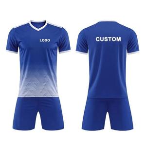 Maillot de football personnalisable pour homme avec nom d'équipe/joueur, 100 % polyester, tissu respirant en maille, impression par transfert thermique, léger et séchage rapide - Product Image 1