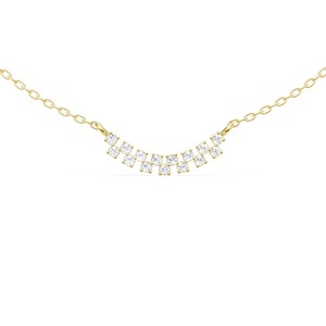 Collier en or jaune 9 carats de qualité supérieure pour femmes, bijoux élégants en diamants pour femmes, bijoux fins de luxe, cadeau pour mariage - Product Image 6