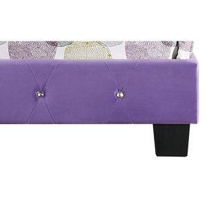 Affascinante letto singolo viola con rivestimento per spazi eleganti - Product Image 4