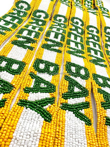 Handmade Green Bay Beaded <b>Bag</b> <b>Strap</b> Custom Adjustable Vintage Style Crossbody Purse with Portable Hook Wholesale <b>Replacement</b> - Product Image 3