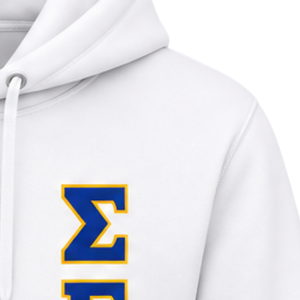 Sweat-shirt à capuche décontracté blanc pour femmes Sigma Gamma Rho, pull universitaire de sororité grecque, streetwear graphique personnalisé pour le campus - Product Image 3