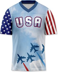 Performance Men's Mesh V-Neck Fabric <b>Referee</b> Short Sleeve Shirt Football USA Flag - Product Image 3