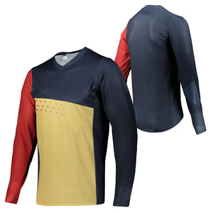 Maillot et pantalon de vélo de descente à col en V et manches longues, impression par sublimation graphique personnalisée, tenue de motocross DH MX BMX - Product Image 3