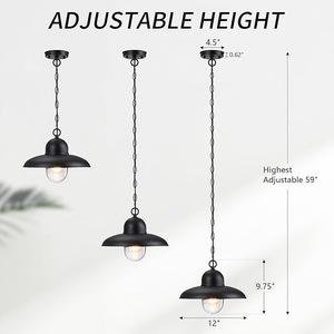 Lampe suspendue classique, élégante, en métal, luminaire suspendu au plafond pour la maison, salle à manger, cuisine, chambre à coucher, restaurant, décoration intérieure - Product Image 2