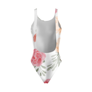 Traje de Baño de Una Pieza Personalizado para Mujer, Spandex y Poliéster, Impresión por Transferencia de Calor, Logotipo Frontal Personalizado, Costuras Sin Costuras, Secado Rápido - Product Image 3