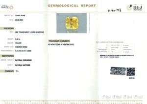 Zafiro amarillo natural de 5.60 quilates, talla cojín, de Sri Lanka, piedras sueltas para la fabricación de joyas y anillos YCIBX-153 - Product Image 6