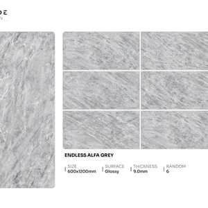 Carreaux de porcelaine brillants de qualité supérieure, format 600x1200, grand format, pour sols et murs, pour décoration intérieure de luxe - Product Image 1