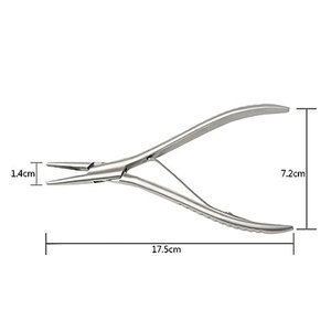 Pince à extensions capillaires de qualité supérieure et outil pour extensions à micro-anneaux, pince plate, logo personnalisé à prix raisonnable - Product Image 2