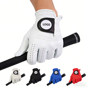 Gant de golf en cuir blanc, longueur poignet, respirant, style sportif, pour usage sportif - Product Image 2
