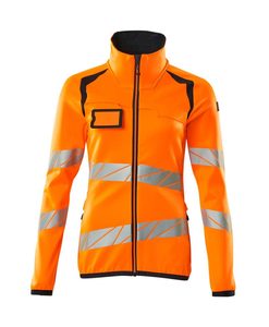 Chaqueta de Trabajo de Alta Visibilidad Naranja para Hombre, Uniforme de Seguridad de Poliéster de Manga Larga con Cierre de Cremallera y Bolsillo en el Pecho - Product Image 4