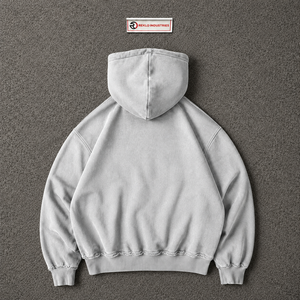 เสื้อฮู้ดซิปสีเงินวินเทจสไตล์ดิสเทรส ปักลายกราฟิก “Feel Lost But Im Back” ทรงโอเวอร์ไซส์ สตรีทแวร์แบบวอช ลุคสบายๆ สำหรับฤดูใบไม้ร่วง - Product Image 6
