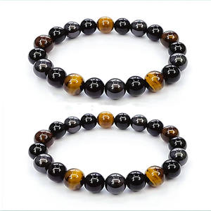 สร้อยข้อมือหินไทเกอร์อายป้องกันสามชั้น - Product Image 1