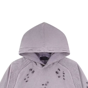 Winter Wear OEM <b>Men</b> Casual Streetwear <b>Clothes</b> Distress Embroidery Hoodie Custom Sweatshirts Pullover <b>Thermal</b> hoodies - Product Image 4