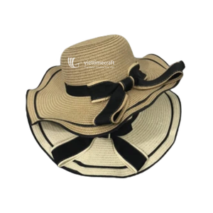 Sombrero de Paja con Borde Ancho Festoneado, Estilo Y2K, para Verano, Playa, Viajes al Aire Libre, con Lazo de Cinta y Detalles de Perlas para Mujer - Product Image 4
