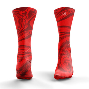 Customized Athletic Crew <b>Socks</b> Sublimation Print Soft Breathable Quick Dry <b>Running</b> <b>Socks</b> Cuff Adults Summer Sport Wear Purple - Product Image 4