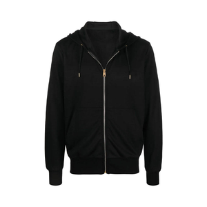 Sweat-shirt à capuche unisexe surdimensionné de qualité supérieure, avec broderie effet vieilli, patchs et fermeture éclair, en molleton 100% coton, délavé à l'acide - Product Image 1
