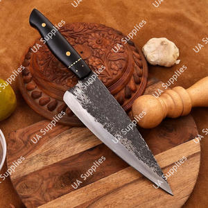 Cuchillo de Chef Vintage Forjado a Mano Personalizado, Mango de Micarta Negra, Diseño Ambidiestro, Hoja de Acero Inoxidable, Longitud de Hoja Personalizable - Product Image 4