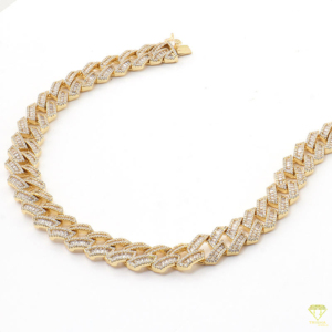 Cadena Cubana con Corte de Diamante Moissanite de Fabricación India para Uso Diario, Estilo Urbano o Fiestas, Disponible en Grandes Cantidades - Product Image 4